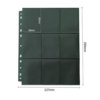 Mtg Tcg 18 Cep Kartı Sayfaları Üstten Yüklemeli Siyah Ticaret Kartı Cilt Sayfaları