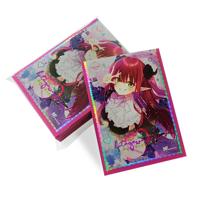 Parlayan Holografik Kart Kılıfları PVC Serbest Güverte Koruyucu Kılıflar