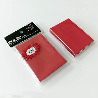 Kolay Karıştırılan Kart Kılıfları Kırmızı 66x91mm Oyun Kartı Koruyucu Kılıflar SGS