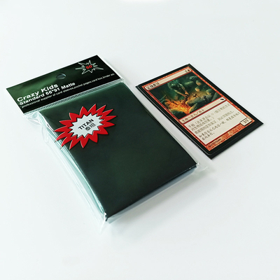 MTG Koruma Mat Siyah Kart Kılıfları 66X91mm Kolay Karıştırma PP Katı