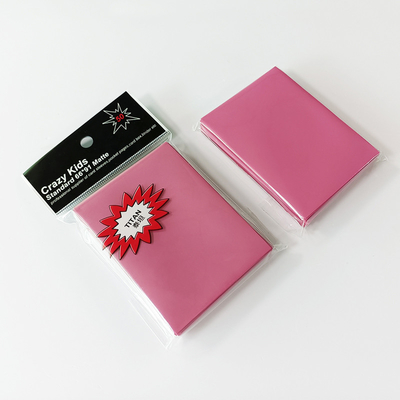 Pembe Koleksiyon Kartı Koruyucu MTG / Naruto / Pokemon Kart Kılıfları 63X88mm Fit
